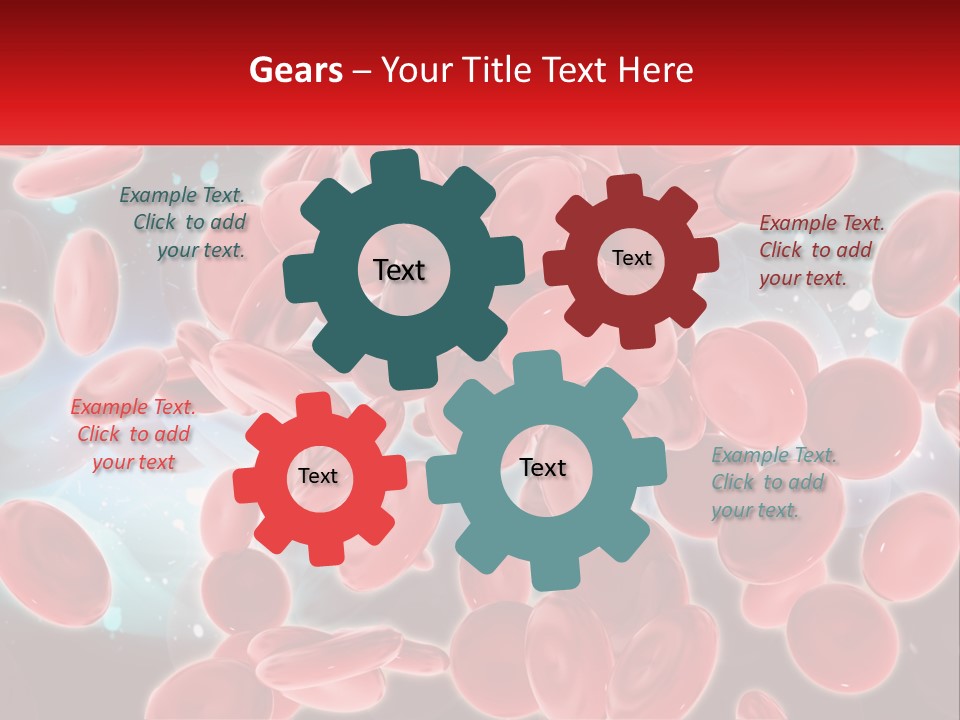 A Bunch Of Red Blood Cells With A Name Of Presentation PowerPoint Template