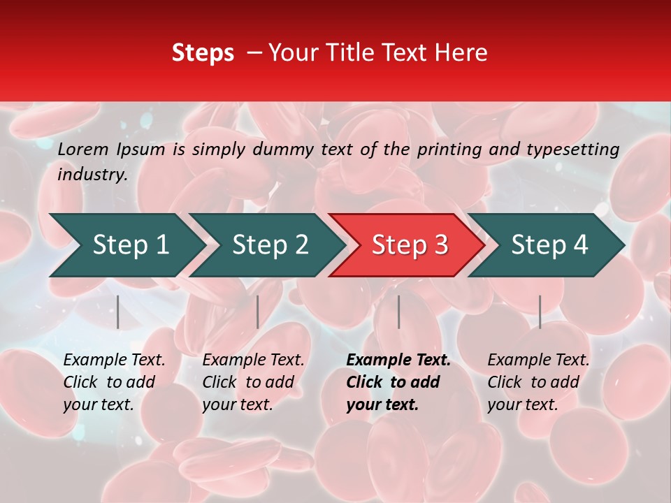 A Bunch Of Red Blood Cells With A Name Of Presentation PowerPoint Template