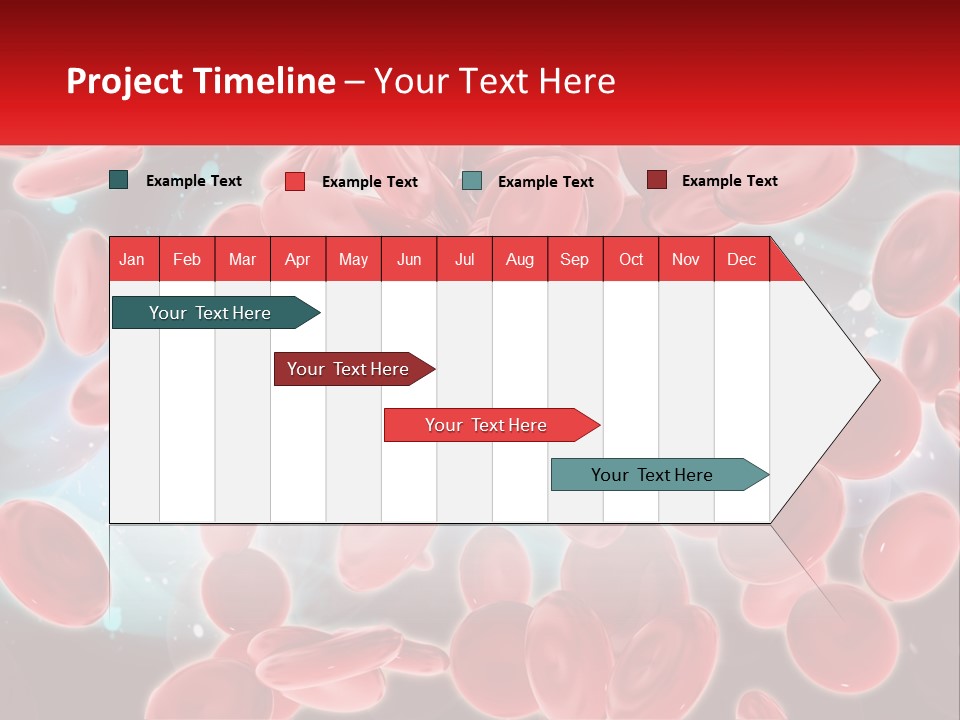 A Bunch Of Red Blood Cells With A Name Of Presentation PowerPoint Template