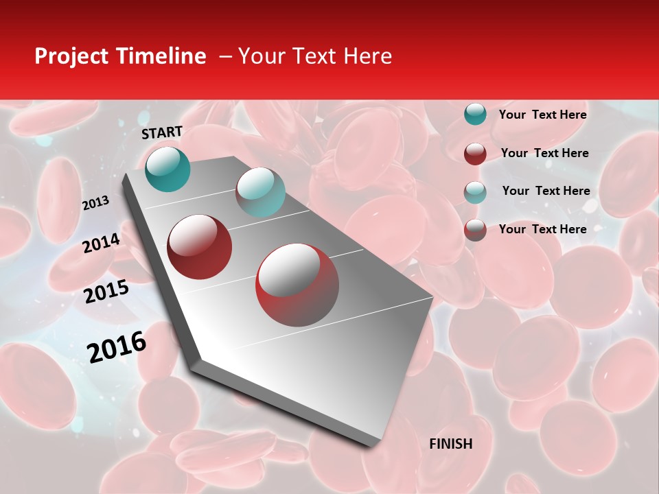 A Bunch Of Red Blood Cells With A Name Of Presentation PowerPoint Template