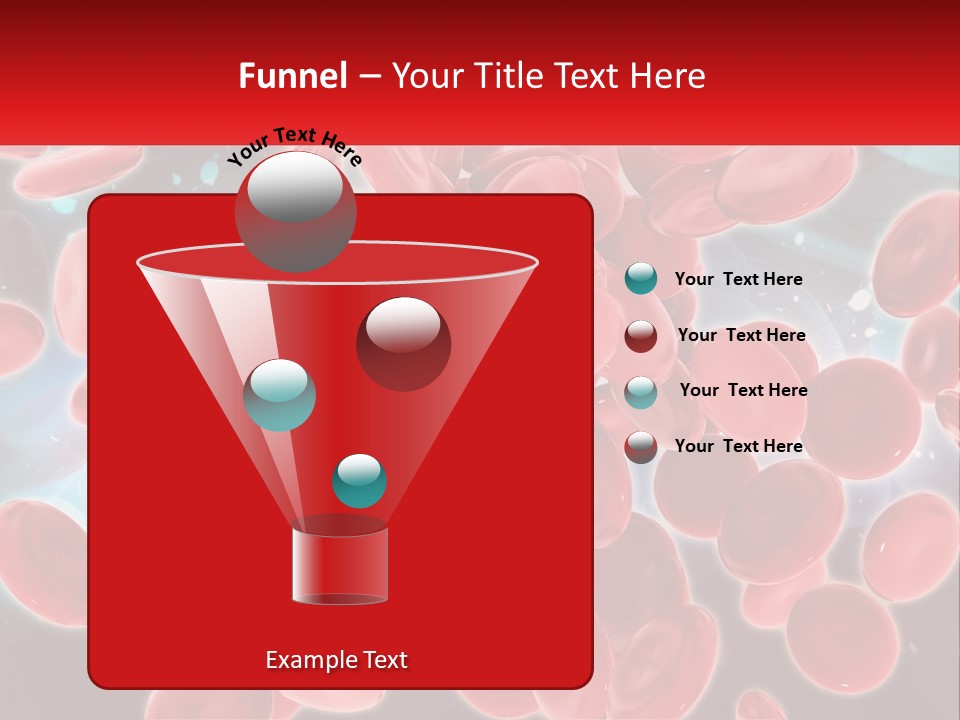 A Bunch Of Red Blood Cells With A Name Of Presentation PowerPoint Template