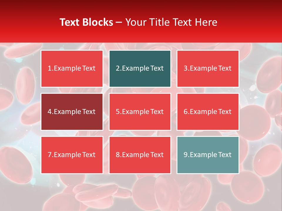 A Bunch Of Red Blood Cells With A Name Of Presentation PowerPoint Template