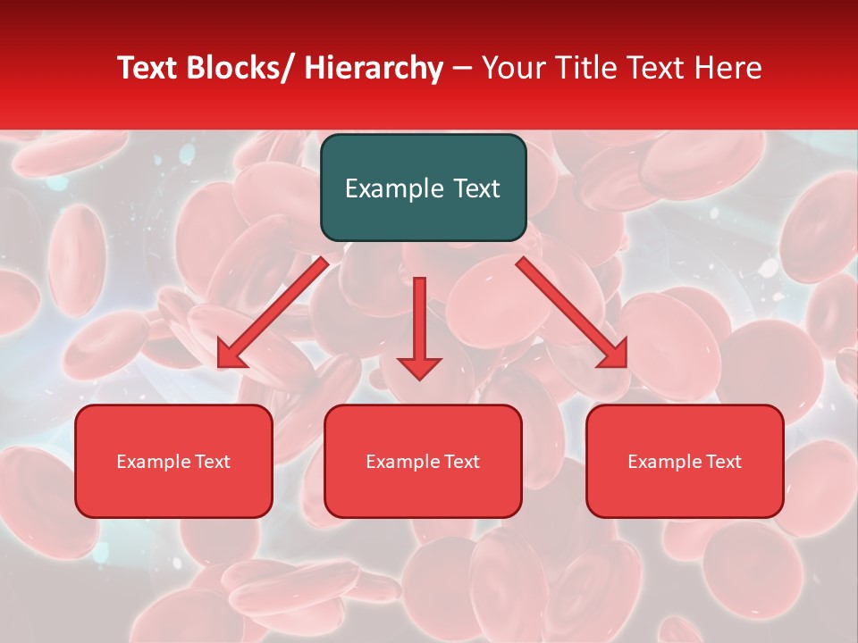 A Bunch Of Red Blood Cells With A Name Of Presentation PowerPoint Template