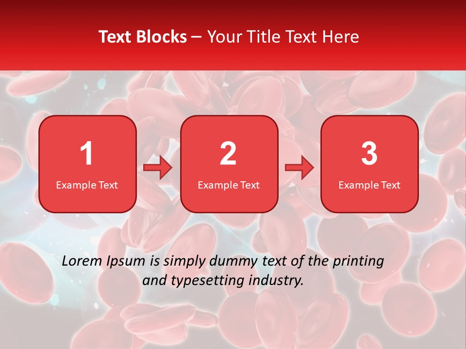 A Bunch Of Red Blood Cells With A Name Of Presentation PowerPoint Template