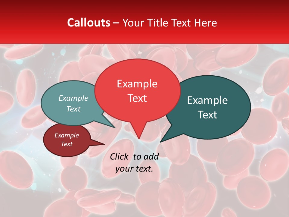 A Bunch Of Red Blood Cells With A Name Of Presentation PowerPoint Template