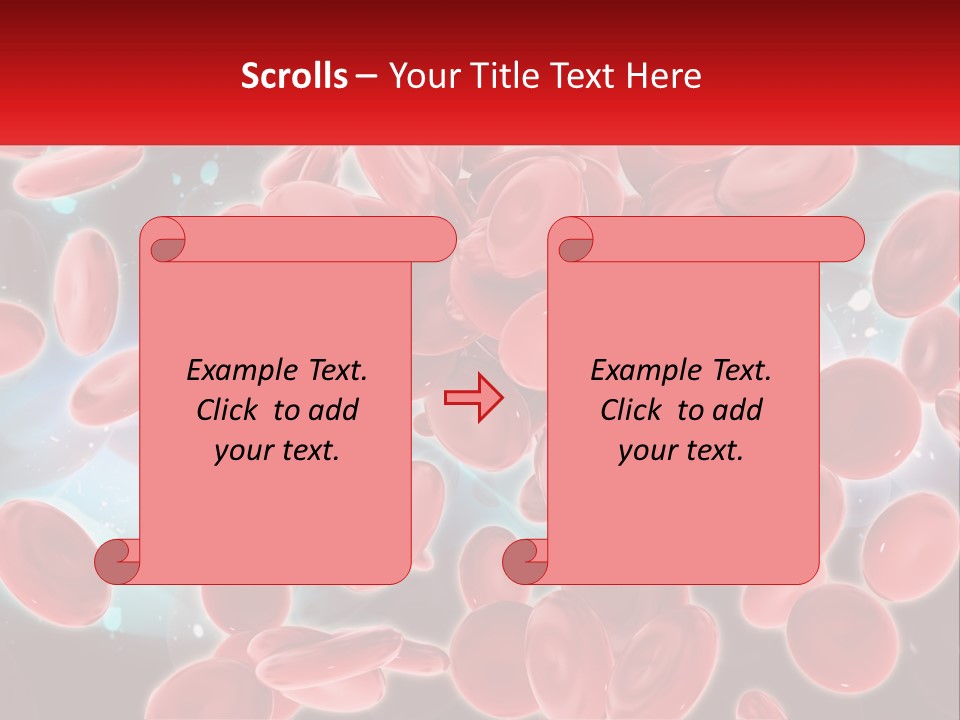 A Bunch Of Red Blood Cells With A Name Of Presentation PowerPoint Template