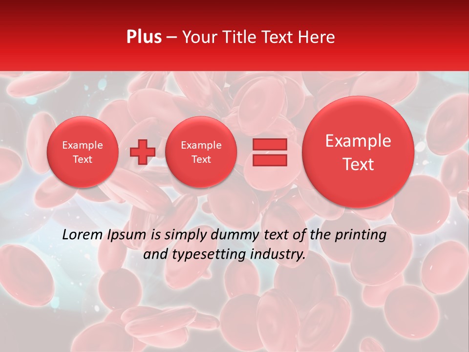 A Bunch Of Red Blood Cells With A Name Of Presentation PowerPoint Template