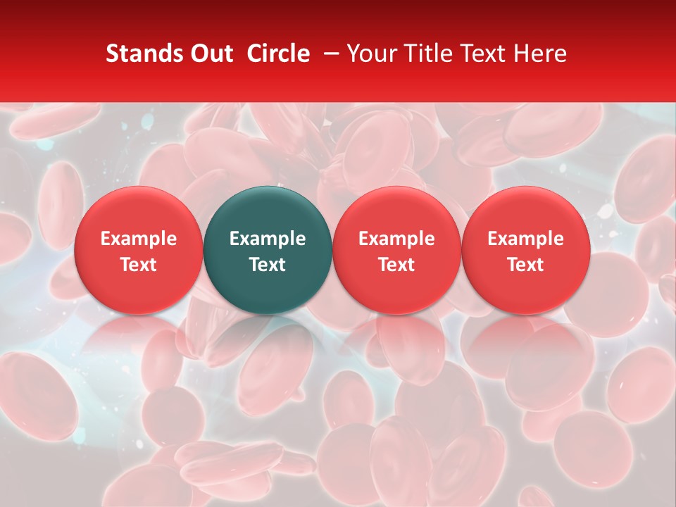 A Bunch Of Red Blood Cells With A Name Of Presentation PowerPoint Template