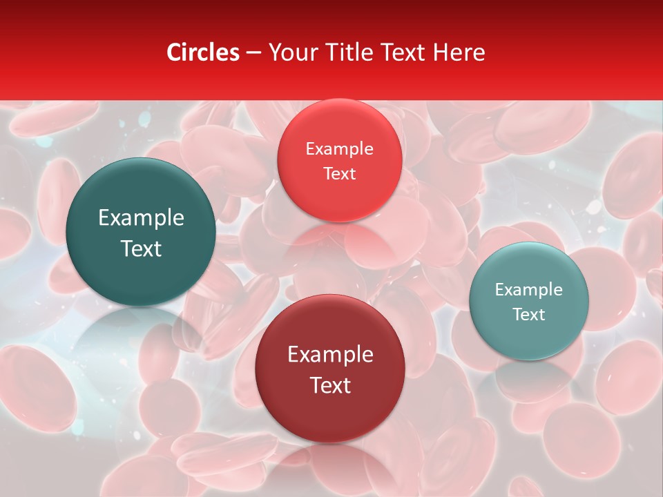 A Bunch Of Red Blood Cells With A Name Of Presentation PowerPoint Template