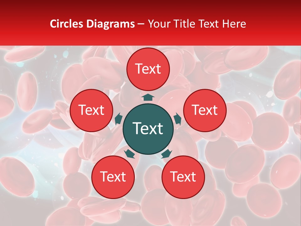 A Bunch Of Red Blood Cells With A Name Of Presentation PowerPoint Template