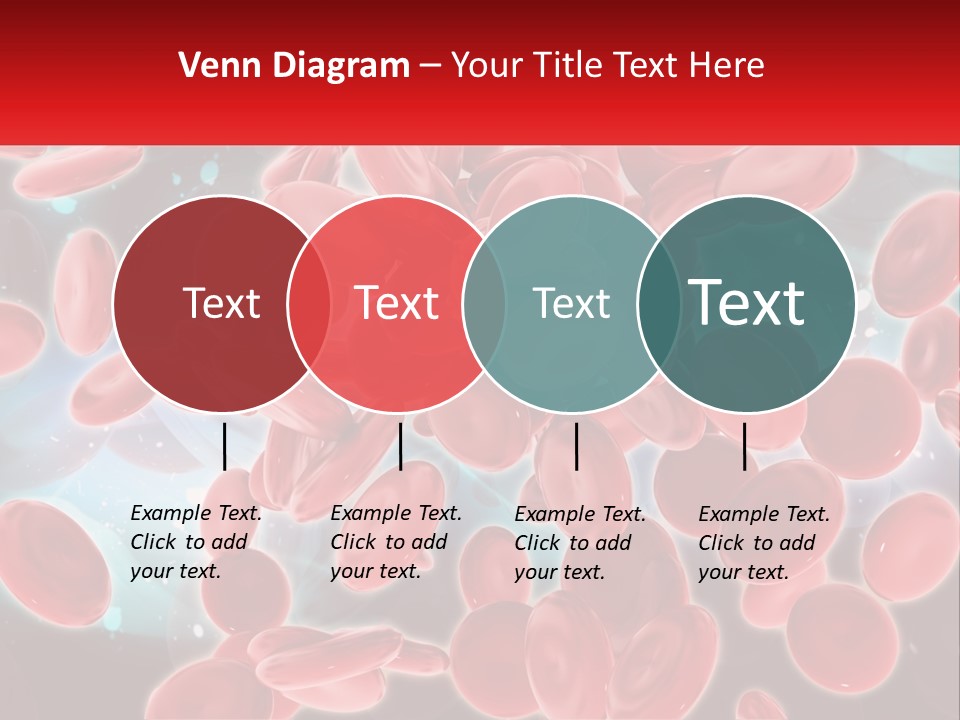 A Bunch Of Red Blood Cells With A Name Of Presentation PowerPoint Template