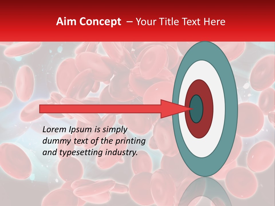 A Bunch Of Red Blood Cells With A Name Of Presentation PowerPoint Template