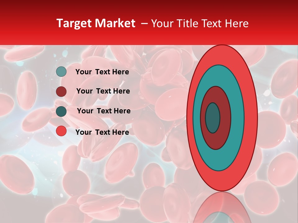 A Bunch Of Red Blood Cells With A Name Of Presentation PowerPoint Template