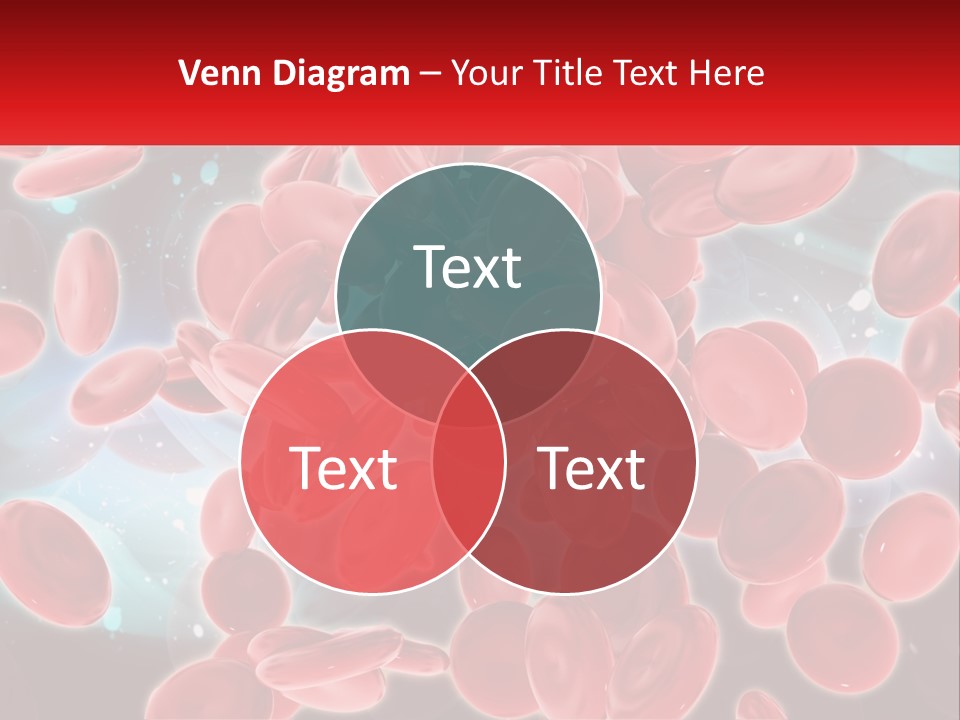 A Bunch Of Red Blood Cells With A Name Of Presentation PowerPoint Template