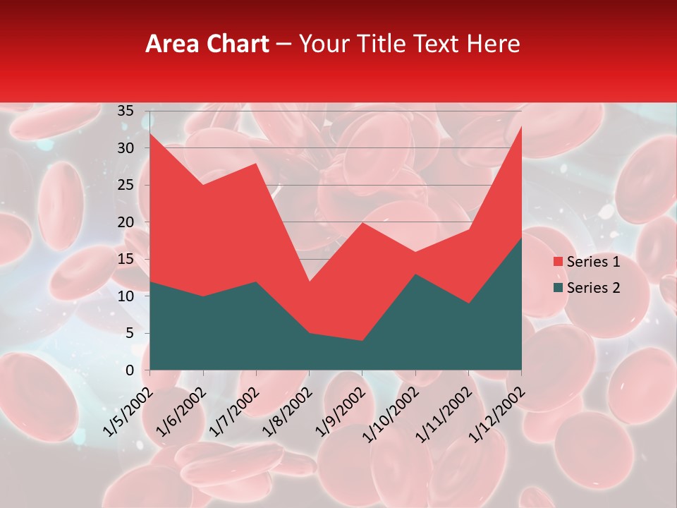 A Bunch Of Red Blood Cells With A Name Of Presentation PowerPoint Template