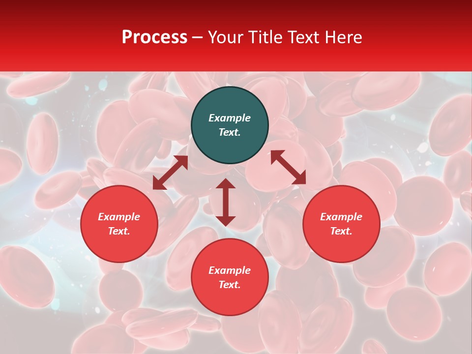 A Bunch Of Red Blood Cells With A Name Of Presentation PowerPoint Template
