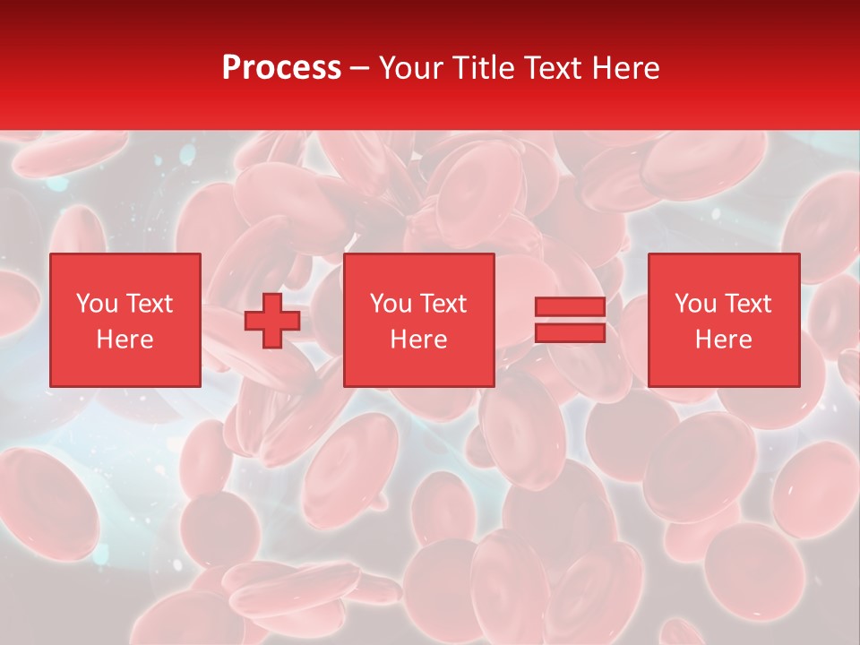 A Bunch Of Red Blood Cells With A Name Of Presentation PowerPoint Template