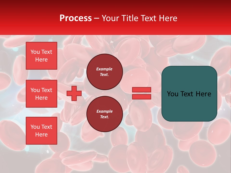 A Bunch Of Red Blood Cells With A Name Of Presentation PowerPoint Template