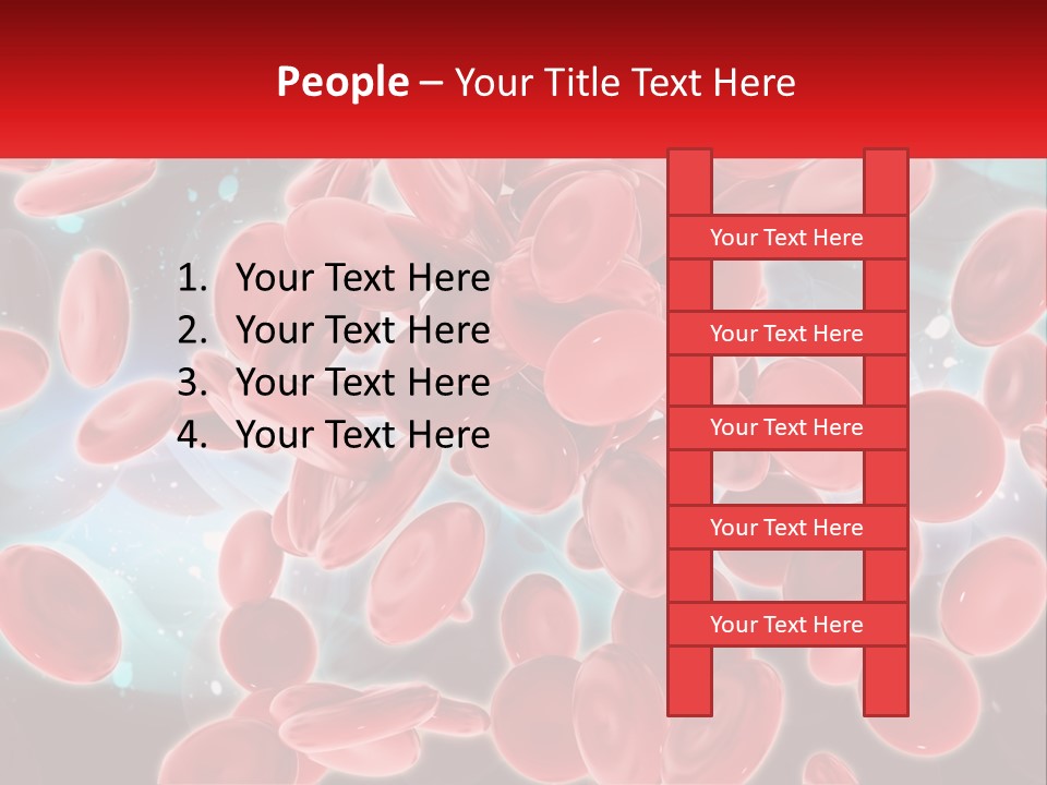 A Bunch Of Red Blood Cells With A Name Of Presentation PowerPoint Template