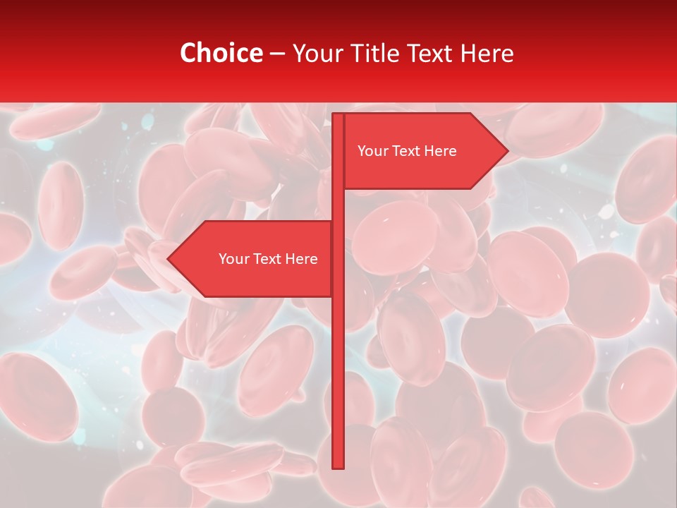 A Bunch Of Red Blood Cells With A Name Of Presentation PowerPoint Template