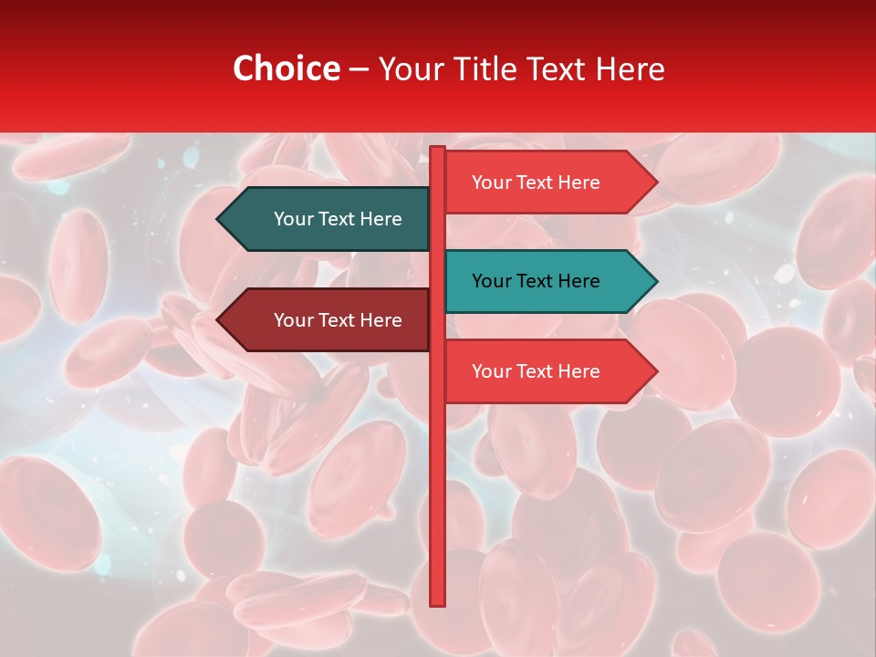 A Bunch Of Red Blood Cells With A Name Of Presentation PowerPoint Template