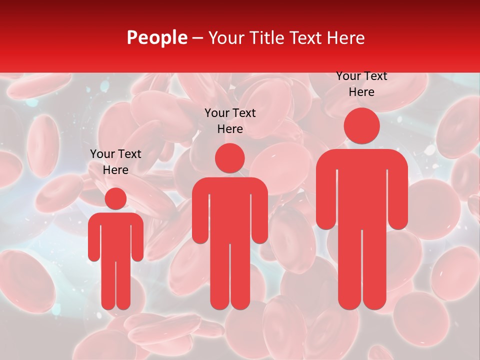 A Bunch Of Red Blood Cells With A Name Of Presentation PowerPoint Template