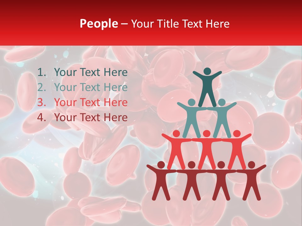 A Bunch Of Red Blood Cells With A Name Of Presentation PowerPoint Template