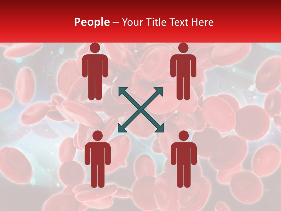 A Bunch Of Red Blood Cells With A Name Of Presentation PowerPoint Template