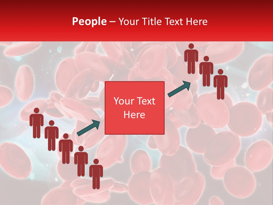 A Bunch Of Red Blood Cells With A Name Of Presentation PowerPoint Template