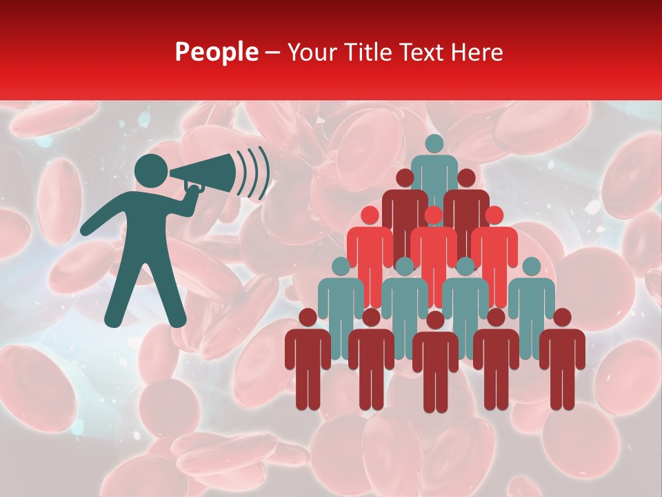 A Bunch Of Red Blood Cells With A Name Of Presentation PowerPoint Template