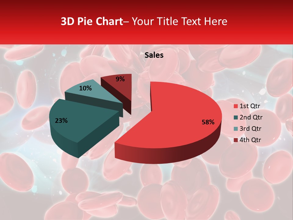 A Bunch Of Red Blood Cells With A Name Of Presentation PowerPoint Template