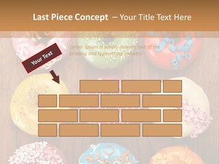 A Group Of Donuts Sitting On Top Of A Wooden Table PowerPoint Template