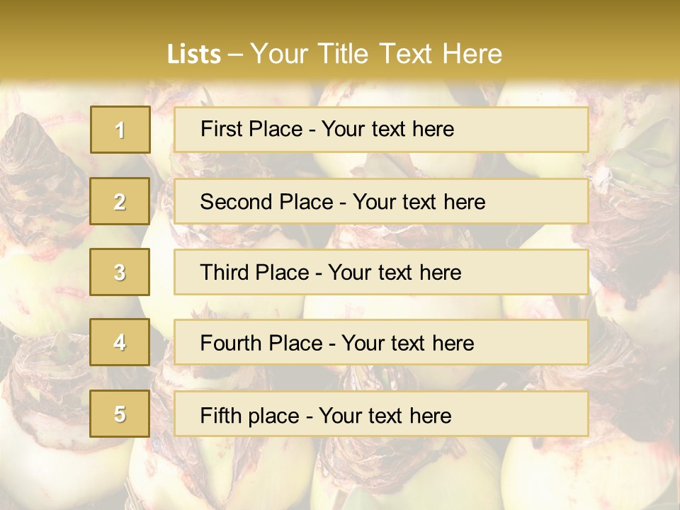 A Bunch Of Onions Sitting On Top Of A Table PowerPoint Template