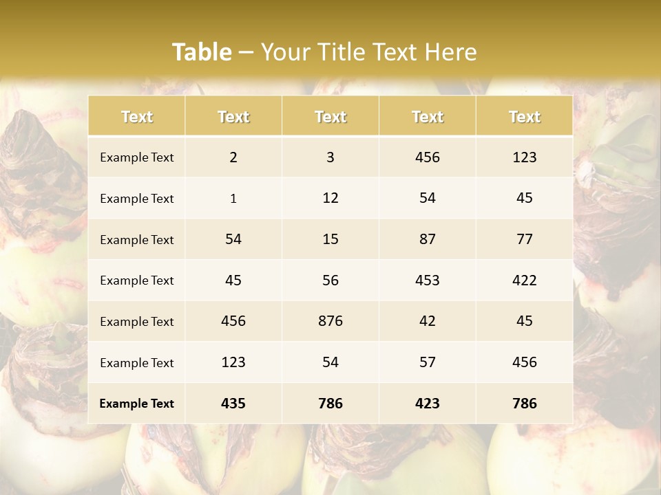 A Bunch Of Onions Sitting On Top Of A Table PowerPoint Template