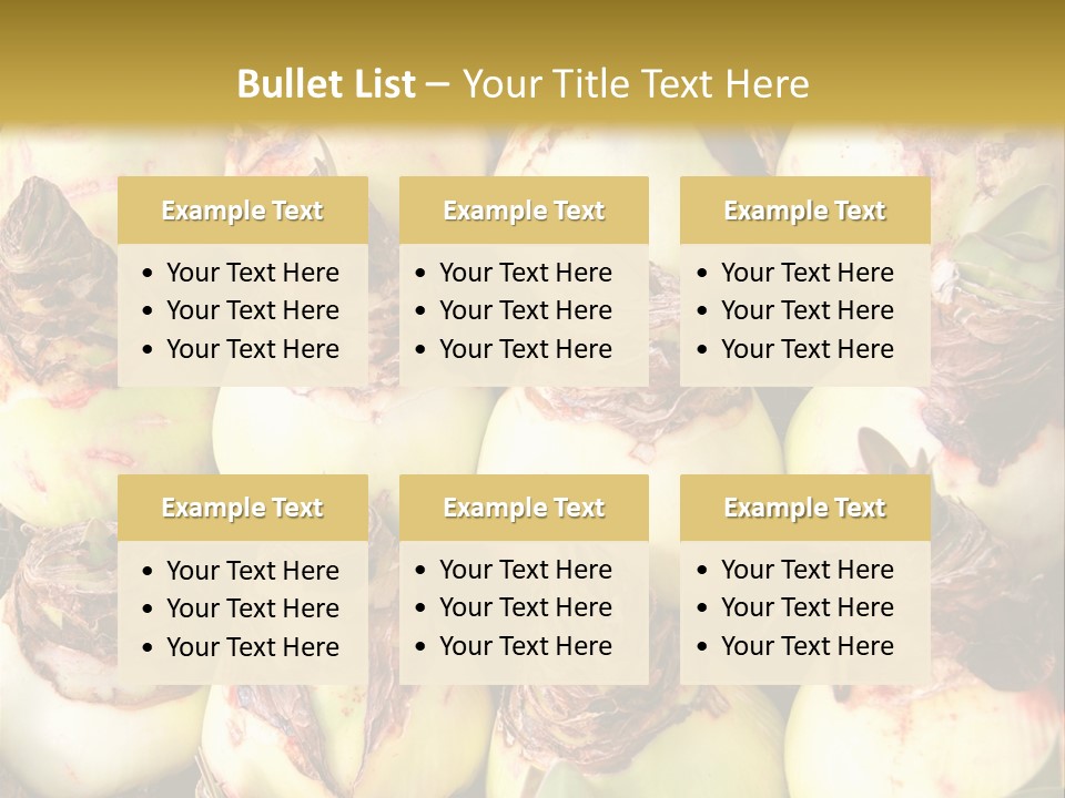 A Bunch Of Onions Sitting On Top Of A Table PowerPoint Template