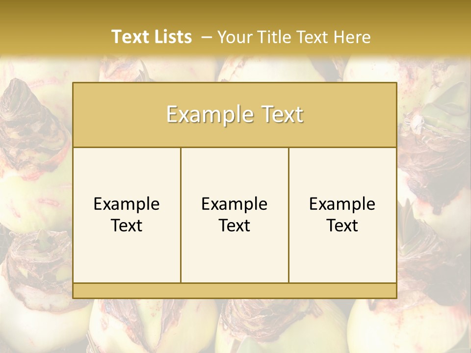 A Bunch Of Onions Sitting On Top Of A Table PowerPoint Template