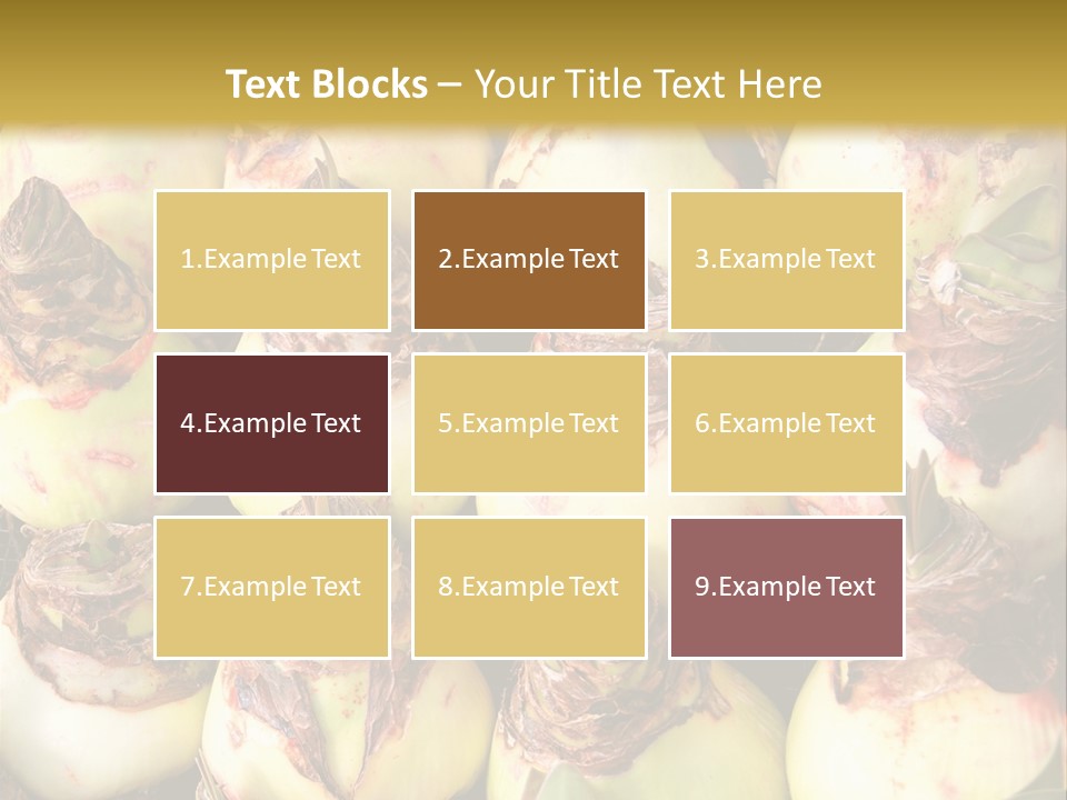 A Bunch Of Onions Sitting On Top Of A Table PowerPoint Template