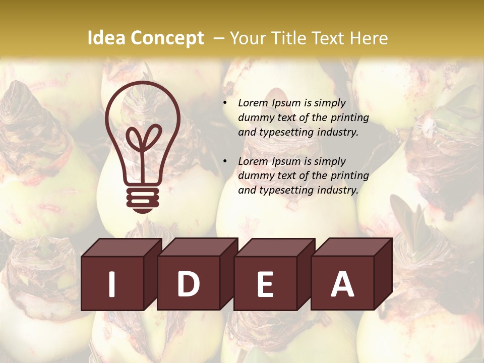 A Bunch Of Onions Sitting On Top Of A Table PowerPoint Template