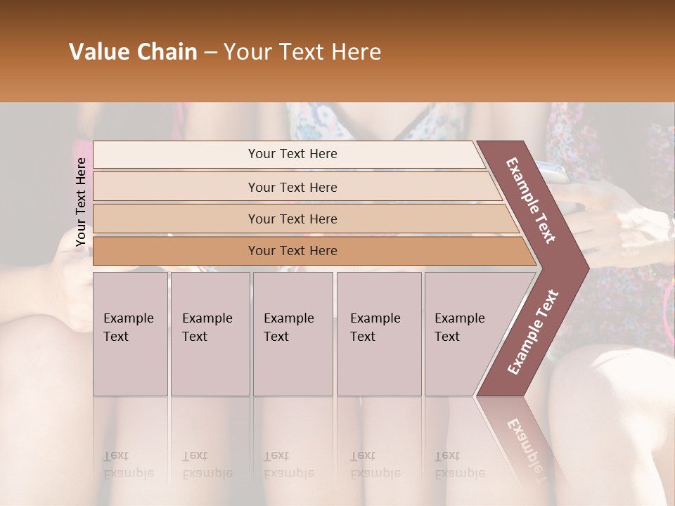 A Group Of Women Sitting Next To Each Other Holding Cell Phones PowerPoint Template