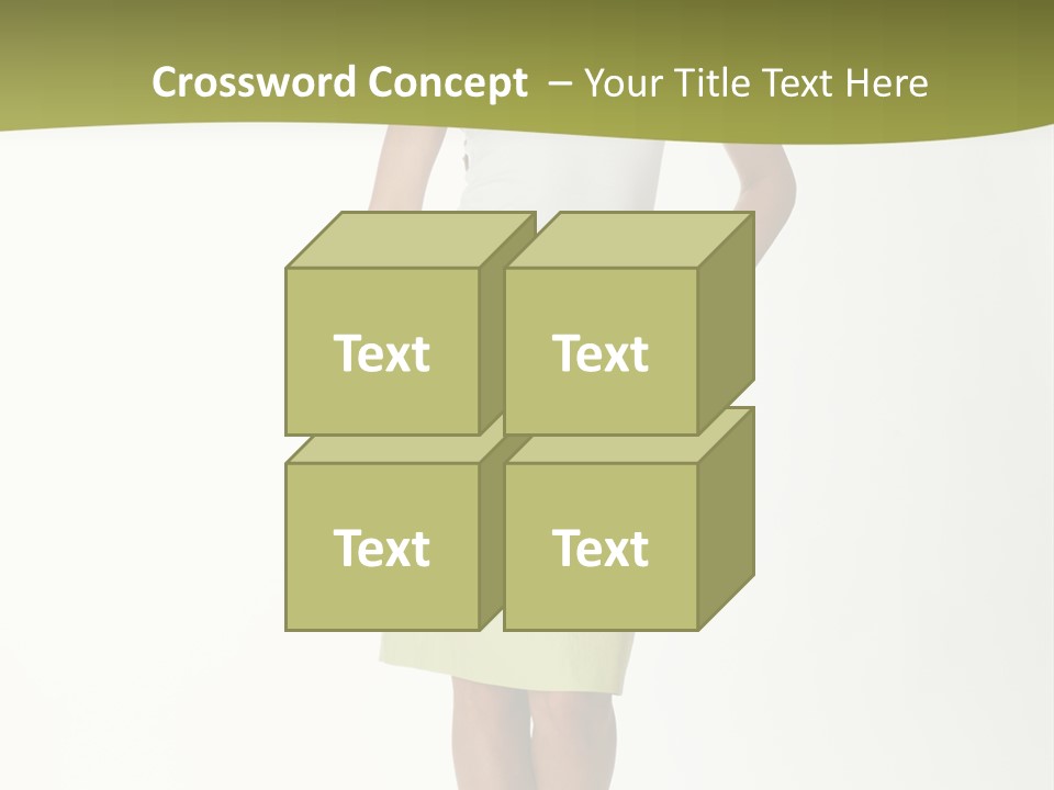 A Woman In A Yellow Skirt Is Posing For A Picture PowerPoint Template