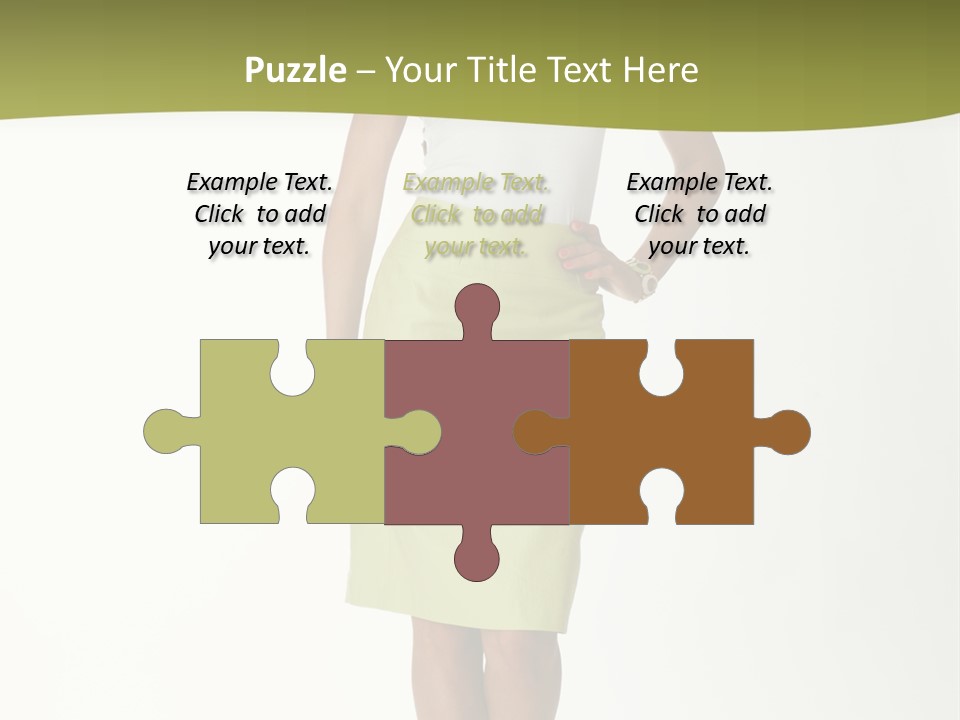 A Woman In A Yellow Skirt Is Posing For A Picture PowerPoint Template