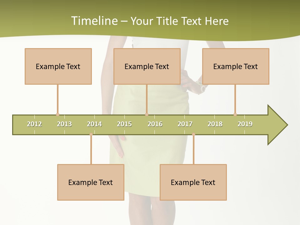 A Woman In A Yellow Skirt Is Posing For A Picture PowerPoint Template