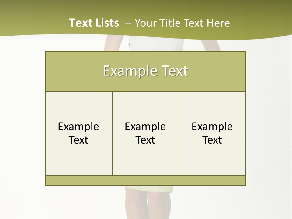 A Woman In A Yellow Skirt Is Posing For A Picture PowerPoint Template