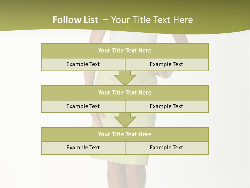 A Woman In A Yellow Skirt Is Posing For A Picture PowerPoint Template