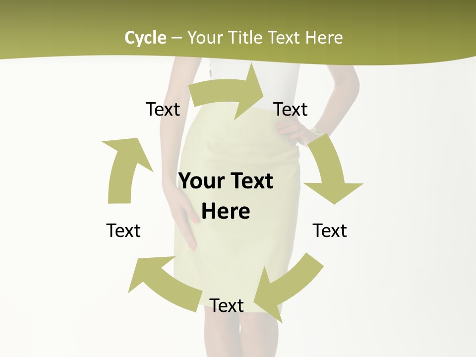 A Woman In A Yellow Skirt Is Posing For A Picture PowerPoint Template