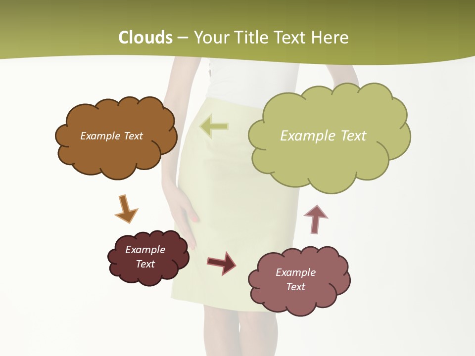 A Woman In A Yellow Skirt Is Posing For A Picture PowerPoint Template