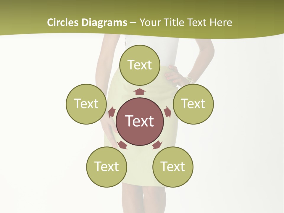 A Woman In A Yellow Skirt Is Posing For A Picture PowerPoint Template