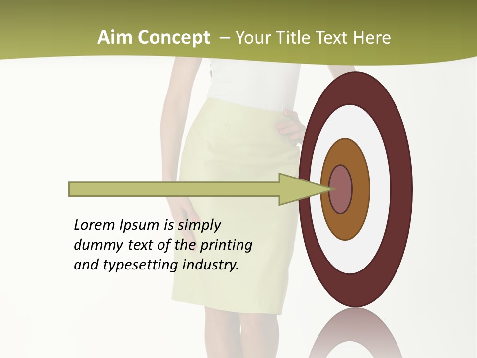 A Woman In A Yellow Skirt Is Posing For A Picture PowerPoint Template