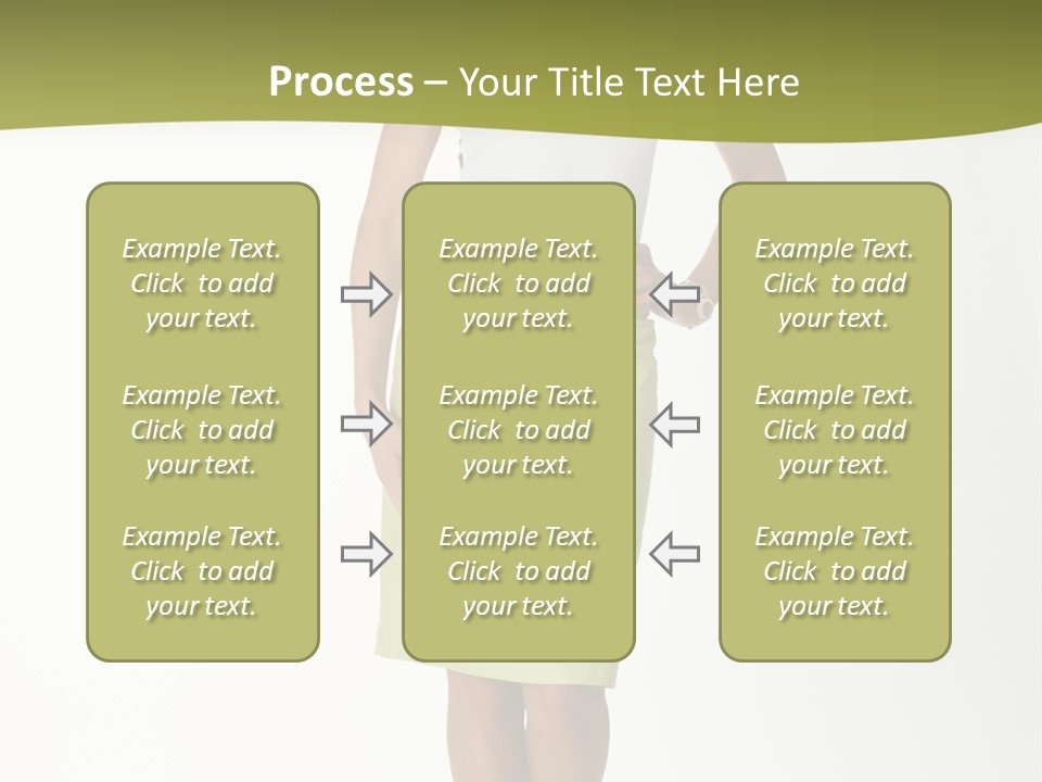 A Woman In A Yellow Skirt Is Posing For A Picture PowerPoint Template