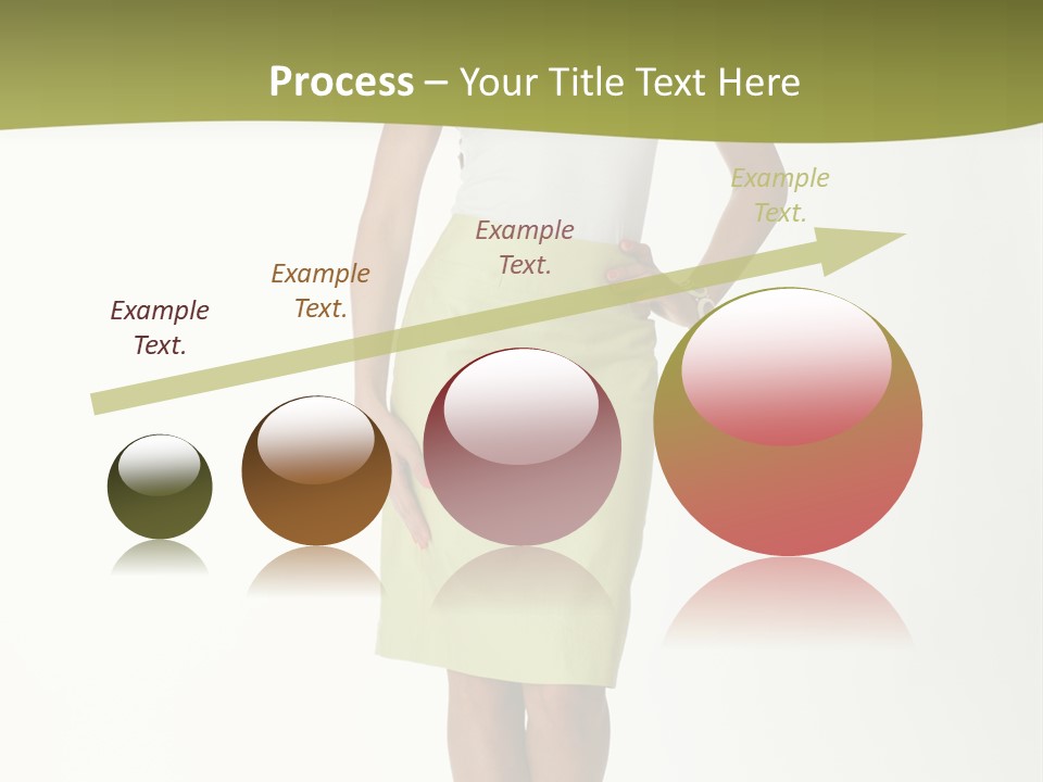 A Woman In A Yellow Skirt Is Posing For A Picture PowerPoint Template